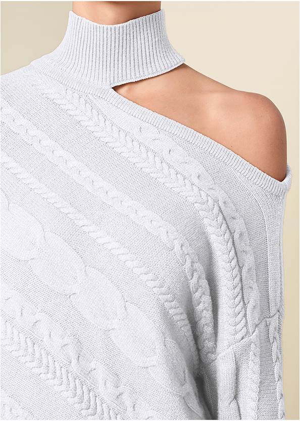 Alternate View One-Shoulder Turtleneck Sweater