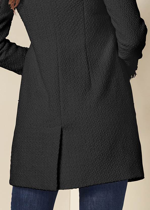 Alternate View Open Front Tweed Fringe Jacket
