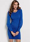Front View Casual Sweater Dress