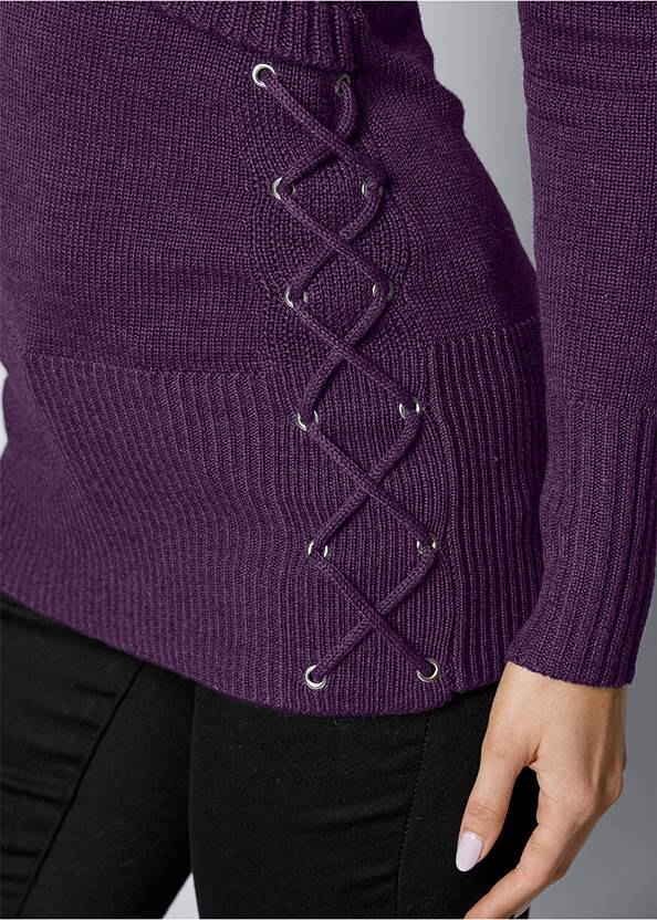 Alternate View Side Lace-Up Sweater
