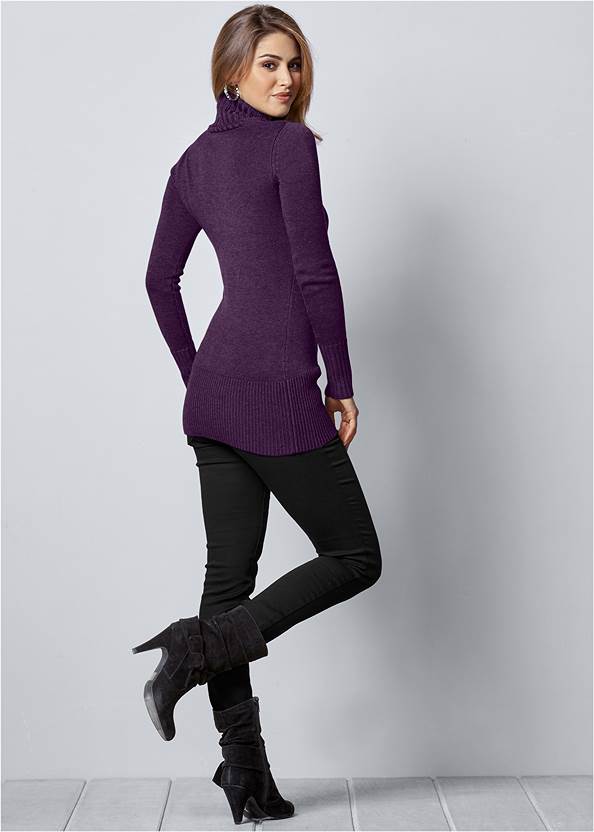 Back View Side Lace-Up Sweater