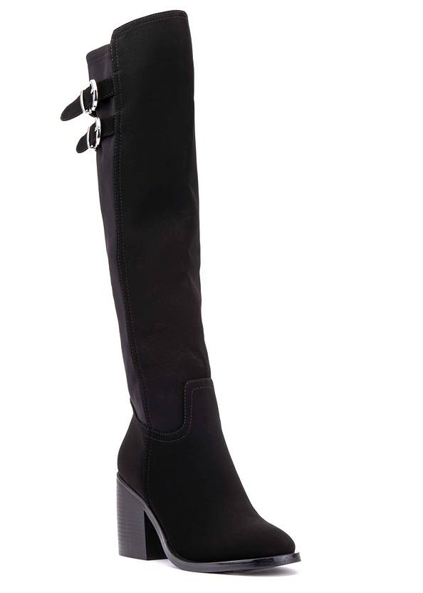 Front View Stretch-Back Boots