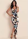 Full front view Floral Maxi Dress