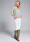 Full front view Lace Sleeve Top