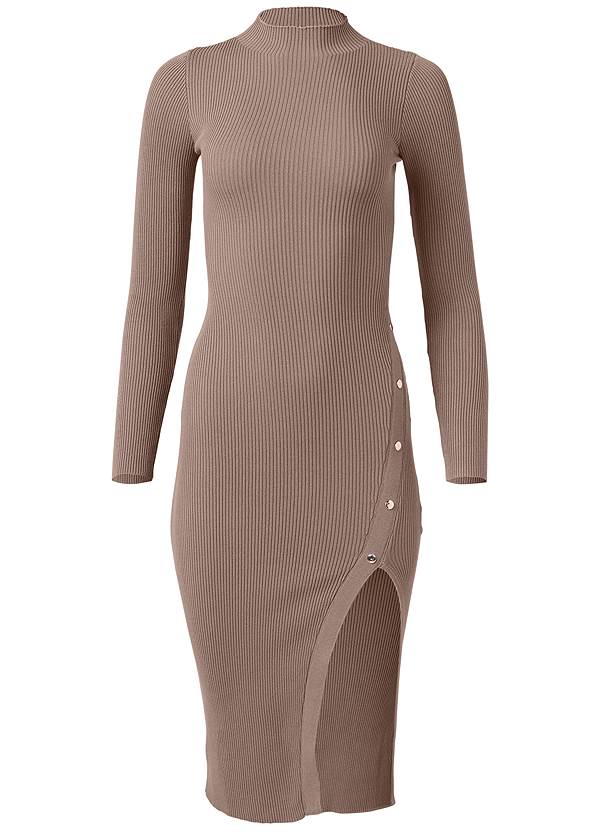 Ghost with background  view Ribbed Button Detail Dress