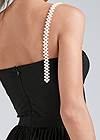 Detail back view Pearl Strap Pleated Dress