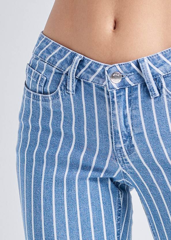Alternate View Pinstripe Skinny Jeans