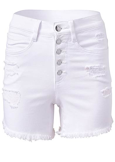 Plus Size Ripped Jean Shorts