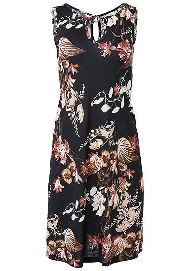 Plus Size Floral Printed Casual Dress