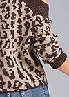 Alternate View Leopard Print Cold-Shoulder Sweater