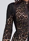 Detail front view Animal Print Lace Dress