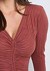 Alternate View Ruched Ribbed Top