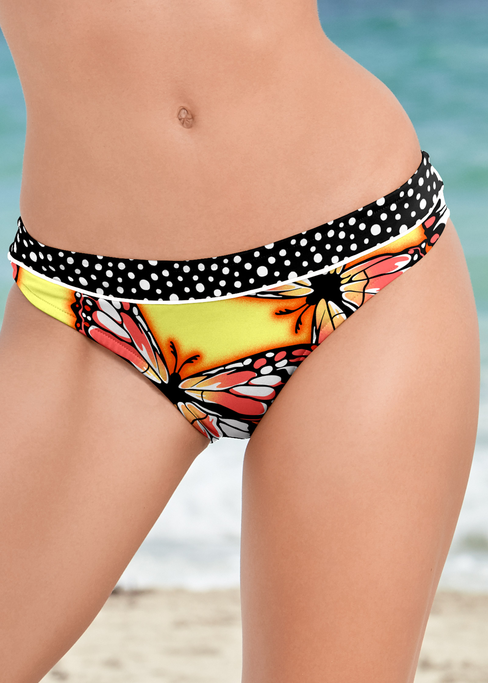 Womens mid store rise bikini bottoms