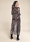 Back View Sequin Mesh Long Jacket
