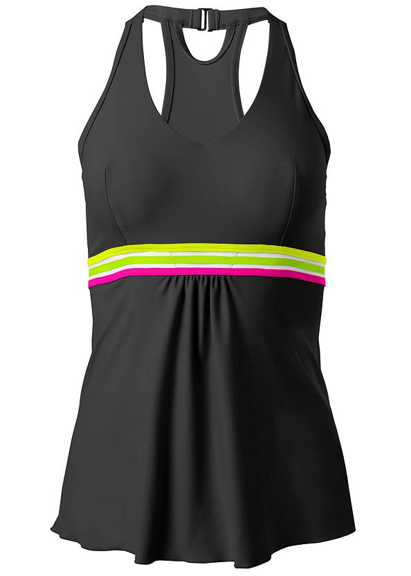 Ghost with background  view Neon Banded Tankini Top