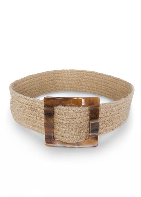 Woven Belt,Cold-Shoulder V-Neck Top, Any 2 For $39,Eyelet Maxi Skirt,Raffia Hoop Earrings,Striped Rope Shell Tote Bag