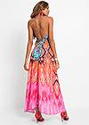 Full back view High-Low Printed Dress