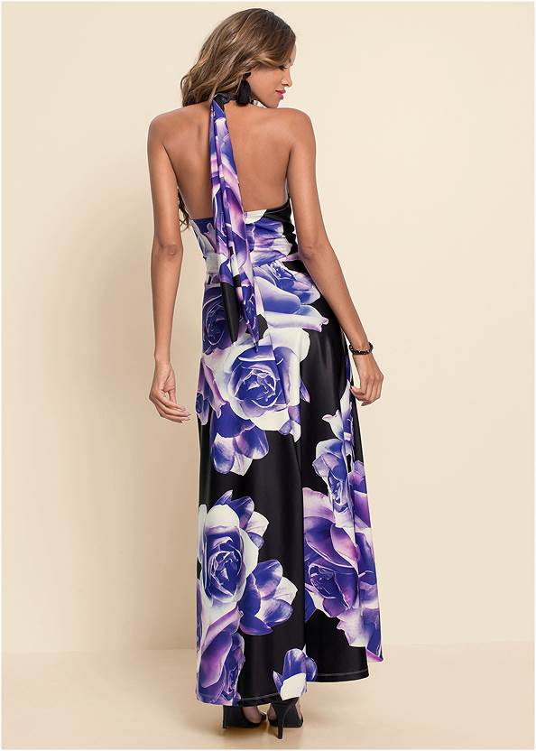 Full front view Floral Printed Long Dress