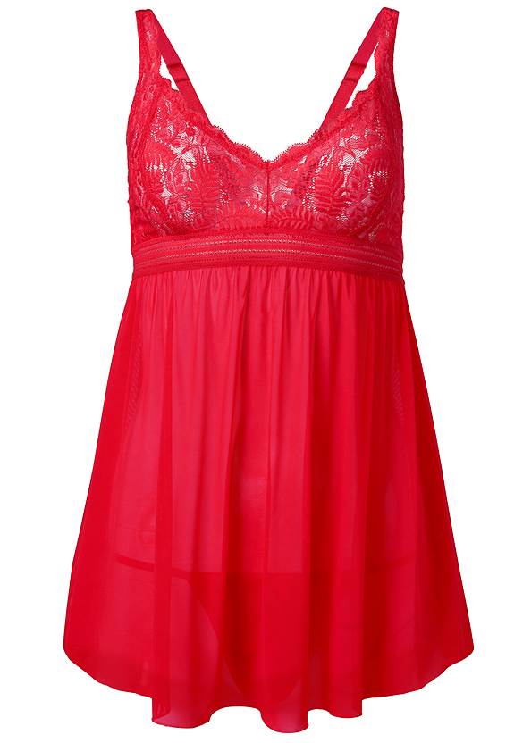 Ghost with background  view Lace Detail Babydoll