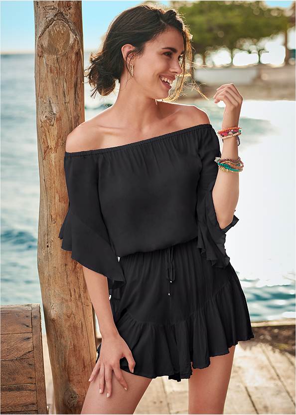 Front View Flirty Romper Cover-Up