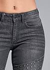 Detail front view Stud Detail Skinny Jeans
