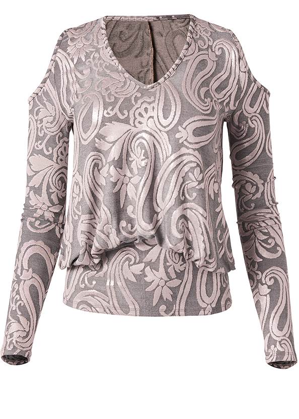 Ghost with background  view Shimmer Paisley Top