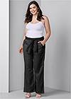 Alternate View Linen Belted Pants