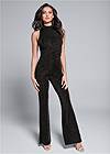 Front View Shimmer Jumpsuit