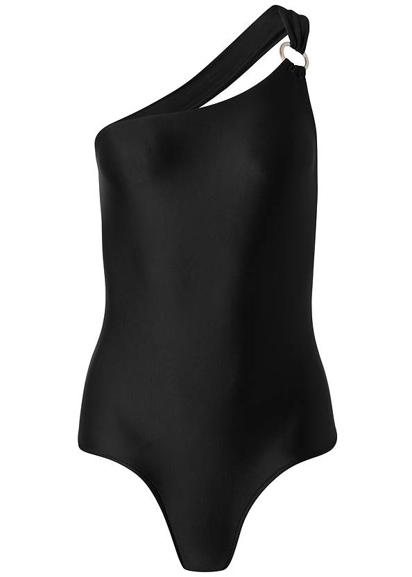 Sports Illustrated Swim™ Asymmetrical Ring One-Piece Swimsuit in Ebony ...