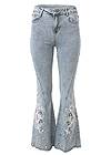 Ghost with background  view Floral Applique Wide Leg Jeans