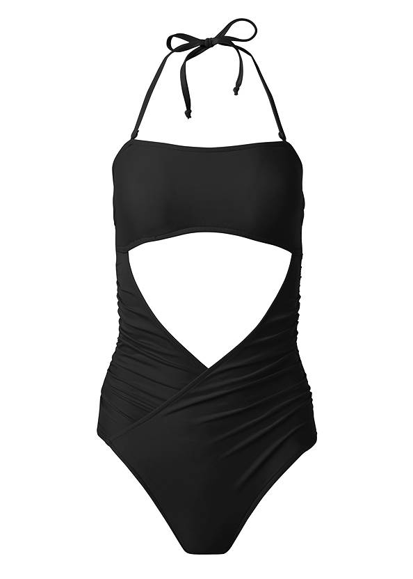Ghost with background  view Sports Illustrated Swim™ Cut Out Bandeau One-Piece