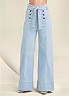 Front View Flare Leg High Waist Jeans