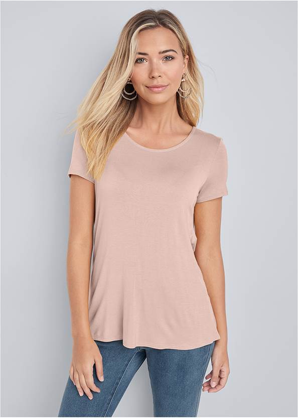 Crisscross Back Top in Light Pink | VENUS