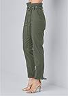 Waist down side view Belted High Waist Utility Pants