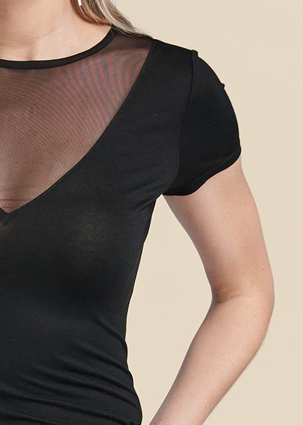 Alternate View Mesh Detail Top, Any 2 Tops For $39