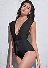 Alternate View Sports Illustrated Swim™ Open Side Faux Sleeve One-Piece