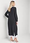 Back View Pointelle Blouse Sleeve Duster