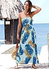 Front View Strapless Maxi Dress
