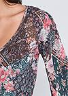 Detail front view Paisley Mesh Top