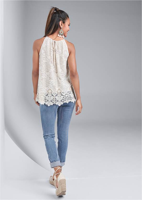 Back View Lace Sleeveless Top