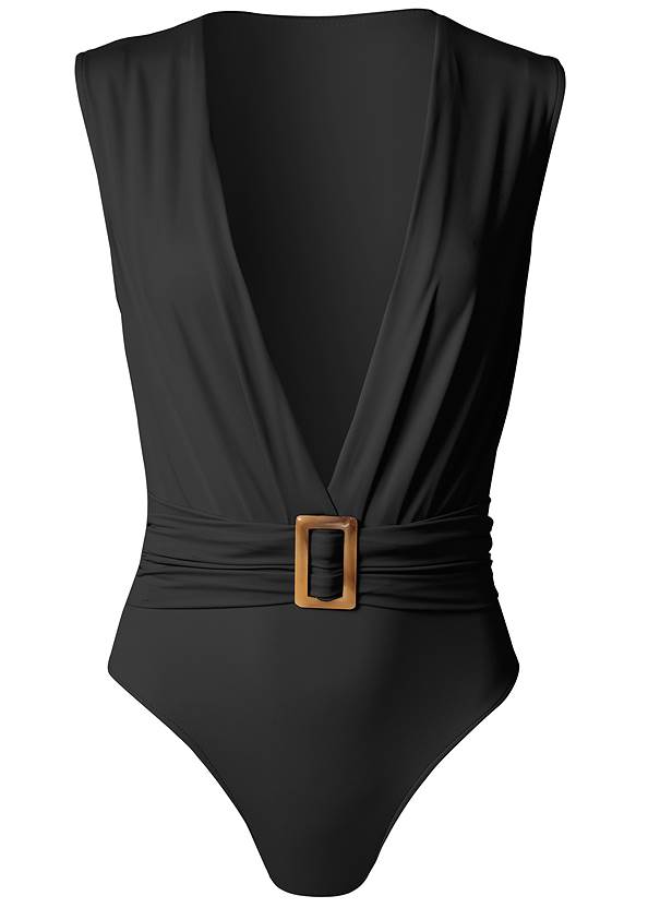Ghost with background  view Sports Illustrated Swim™ Plunging Belted One-Piece