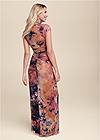 Full back view Ruched Tie Dye Maxi Dress