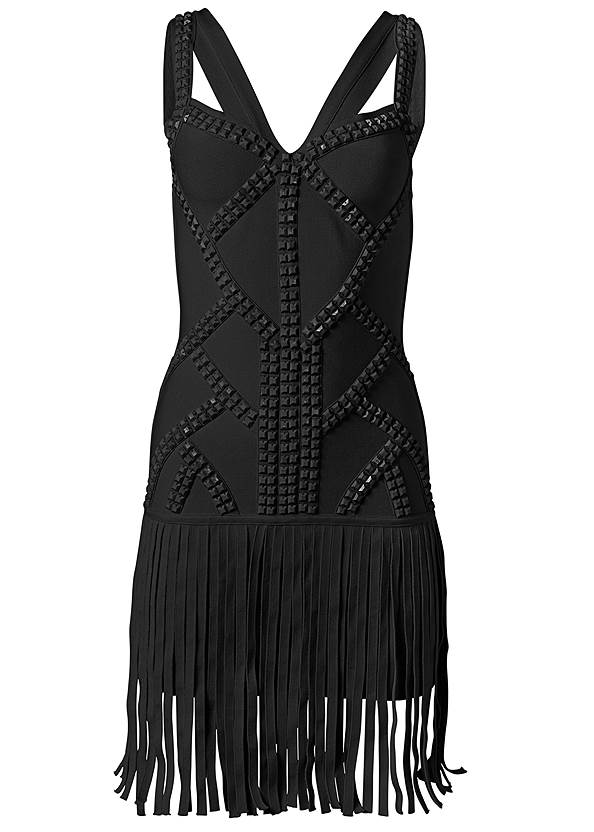 Ghost with background  view Fringe Bandage Dress