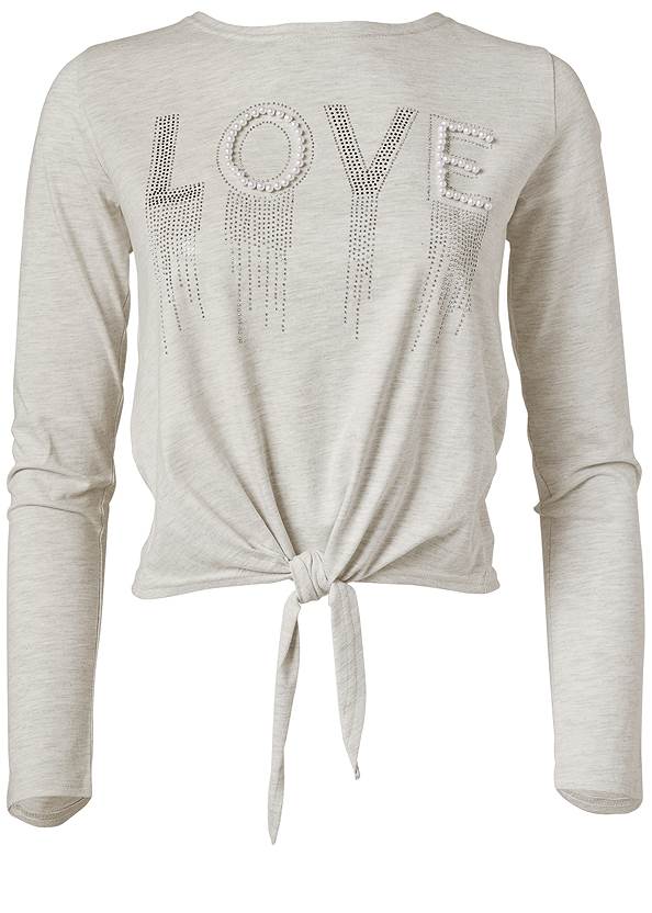 Alternate View Embellished Love Graphic Top