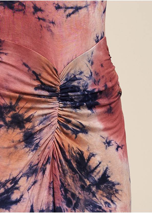 Alternate View Ruched Tie Dye Maxi Dress
