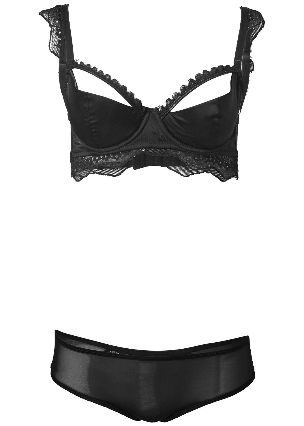 Black CUT OUT BRA PANTY SET VENUS