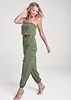 Front View Strapless Utility Jumpsuit