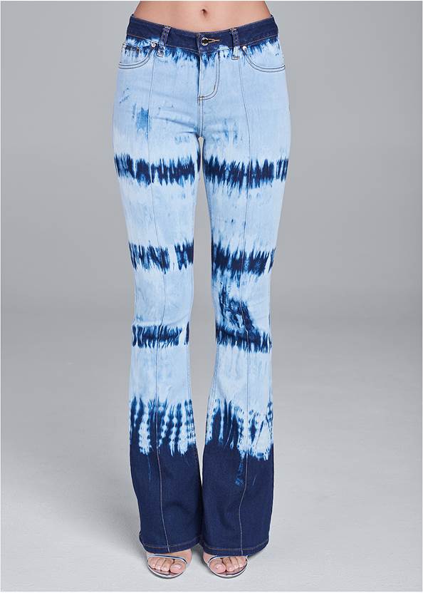 Alternate View Tie Dye Wide Leg Jeans