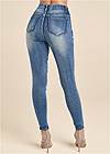 Detail front view Elastic Waistband Jeans