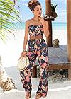 Full  view Floral Strapless Jumpsuit